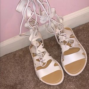 White Gladiator Sandals